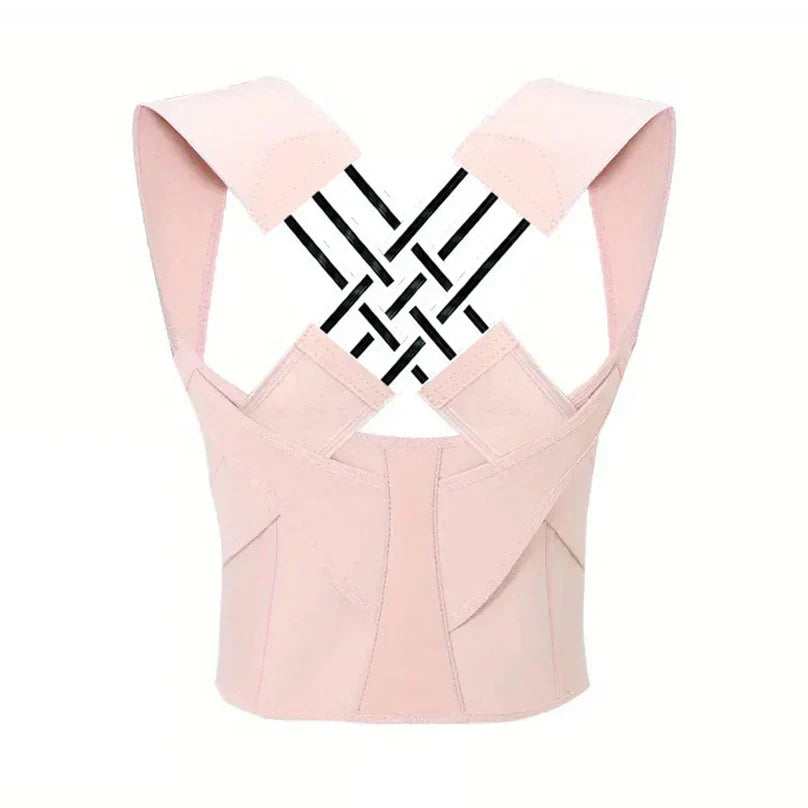 ADJUSTABLE POSTURE CORRECTOR FOR WOMEN AND CHILDREN - BREATHABLE BACK SUPPORT-Pink Style-Nora Luxe