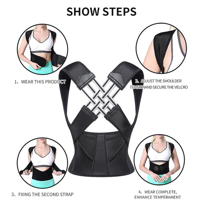 ADJUSTABLE POSTURE CORRECTOR FOR WOMEN AND CHILDREN - BREATHABLE BACK SUPPORT-Support Strip Style-Nora Luxe