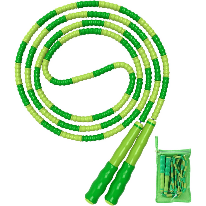 Adjustable Tangle-Free Beaded Jump Rope for Fitness-Green-Nora Luxe