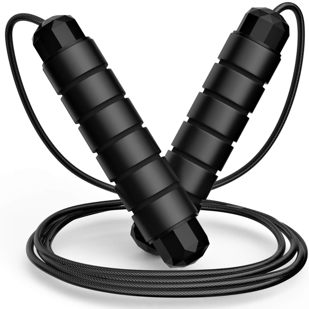 Adjustable Tangle-Free Skipping Rope for Fitness-Black-Nora Luxe