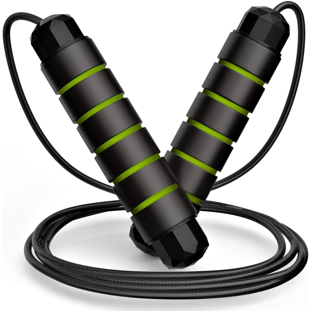 Adjustable Tangle-Free Skipping Rope for Fitness-Green-Nora Luxe