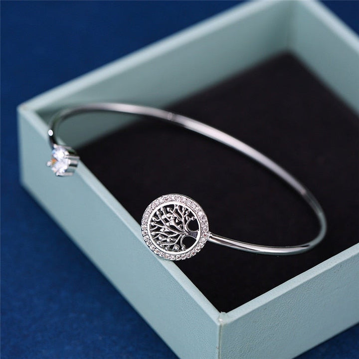 Adjustable Tree of Life Bracelet - Elowen-Silver-Nora Luxe