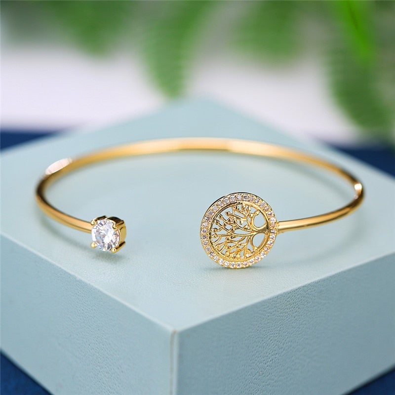 Adjustable Tree of Life Bracelet - Elowen-Silver-Nora Luxe