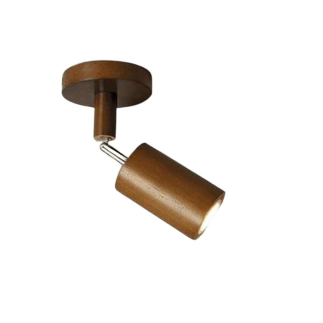 Adjustable Wooden Ceiling Spotlight - EcoLux-Walnut-1-Warm Wit-Nora Luxe