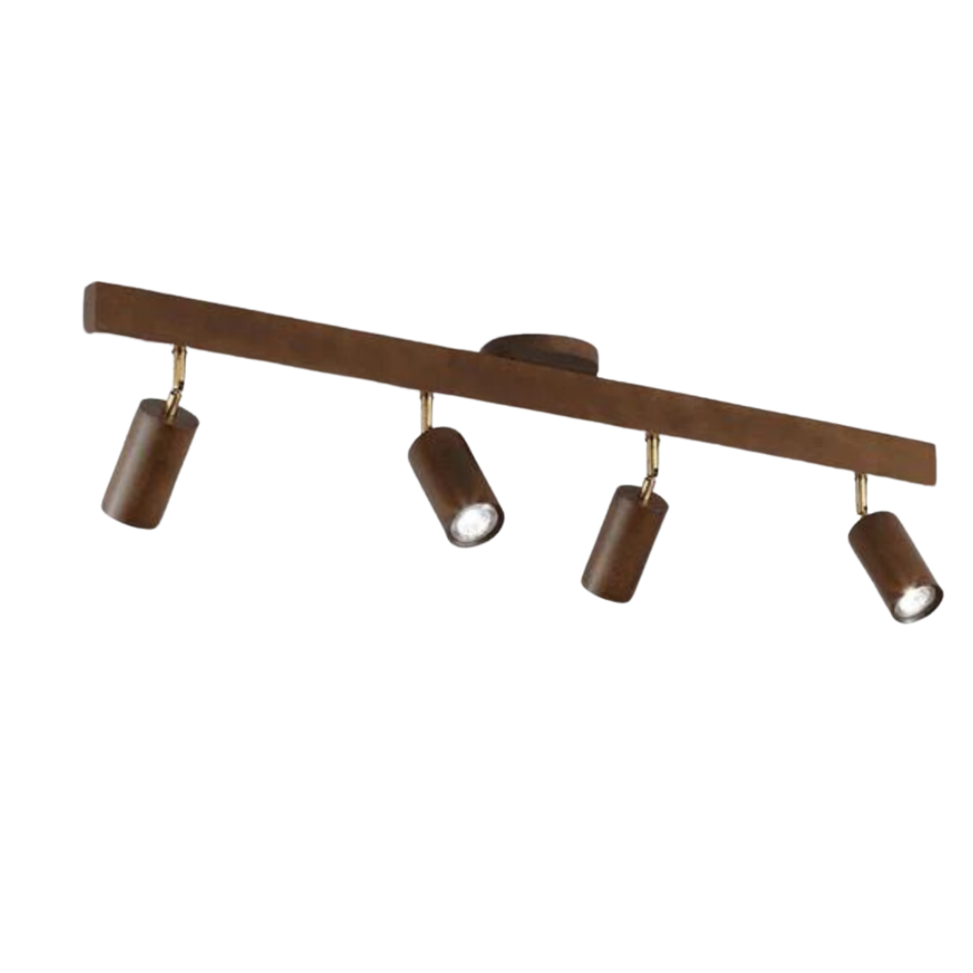 Adjustable Wooden Ceiling Spotlight - EcoLux-Walnut-4-Warm Wit-Nora Luxe