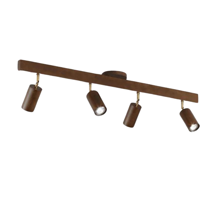 Adjustable Wooden Ceiling Spotlight - EcoLux-Walnut-4-Warm Wit-Nora Luxe