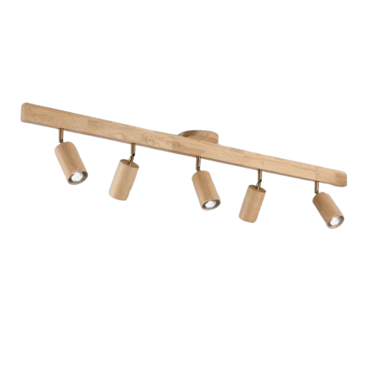 Adjustable Wooden Ceiling Spotlight - EcoLux-White Oak-1-Warm Wit-Nora Luxe