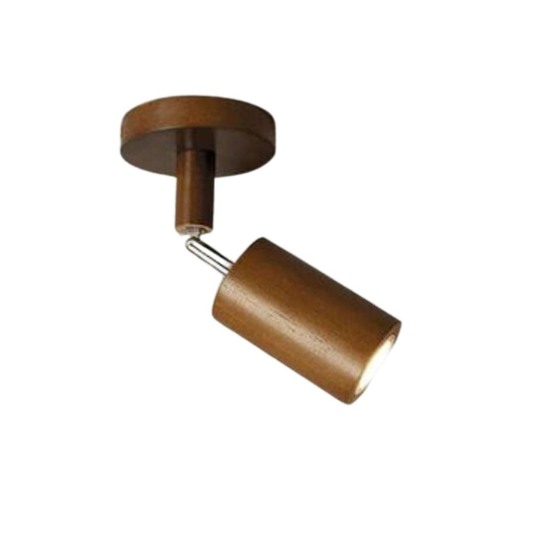 Adjustable Wooden Ceiling Spotlight - EcoLux-White Oak-1-Warm Wit-Nora Luxe