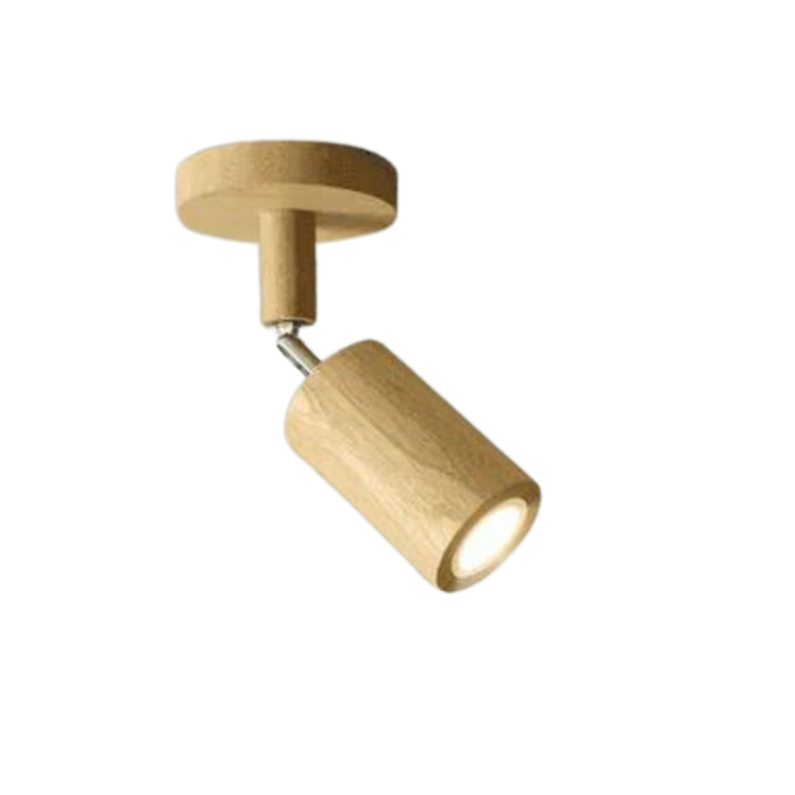 Adjustable Wooden Ceiling Spotlight - EcoLux-White Oak-1-Warm Wit-Nora Luxe