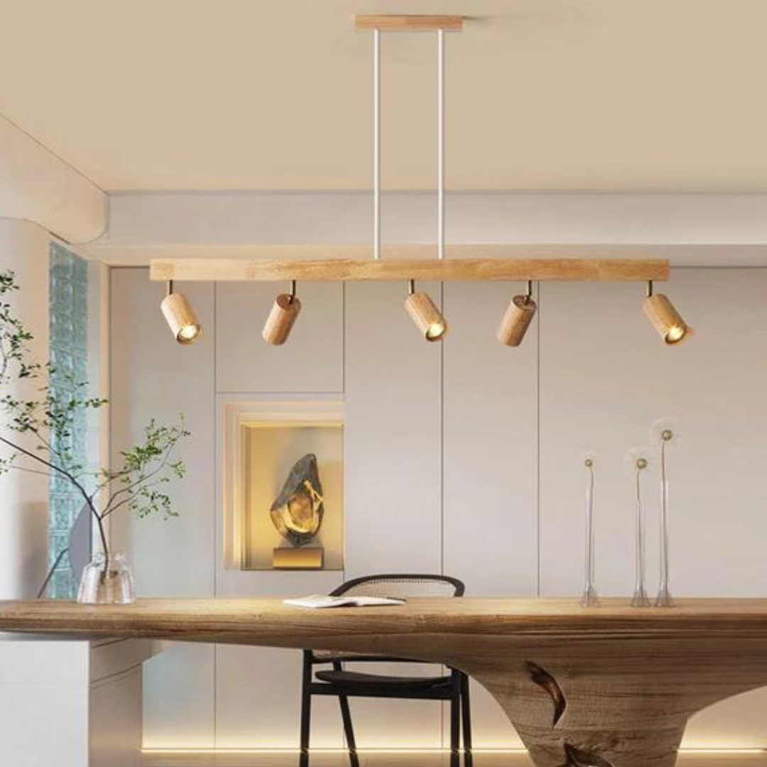 Adjustable Wooden Ceiling Spotlight - EcoLux-White Oak-1-Warm Wit-Nora Luxe