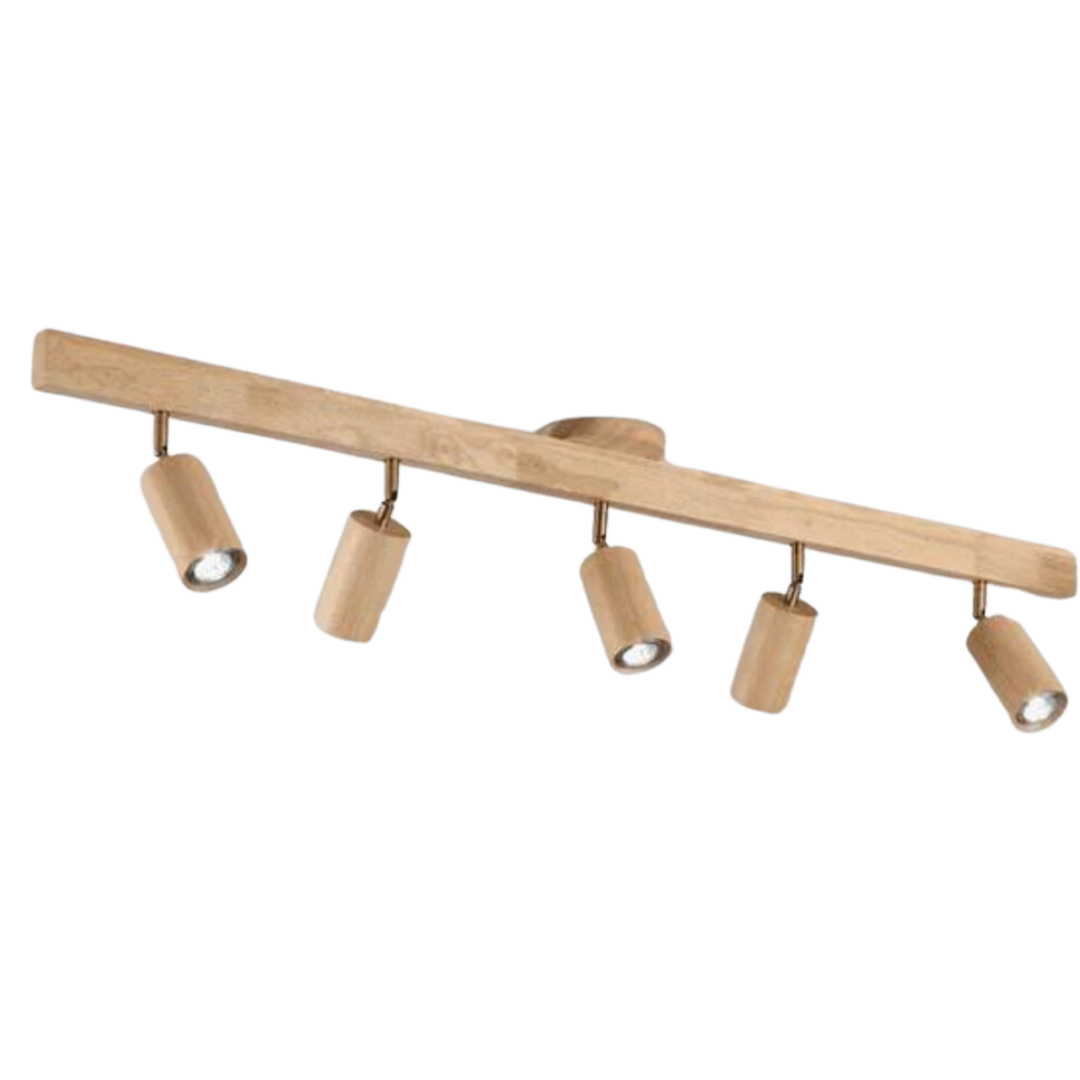 Adjustable Wooden Ceiling Spotlight - EcoLux-White Oak-1-Warm Wit-Nora Luxe