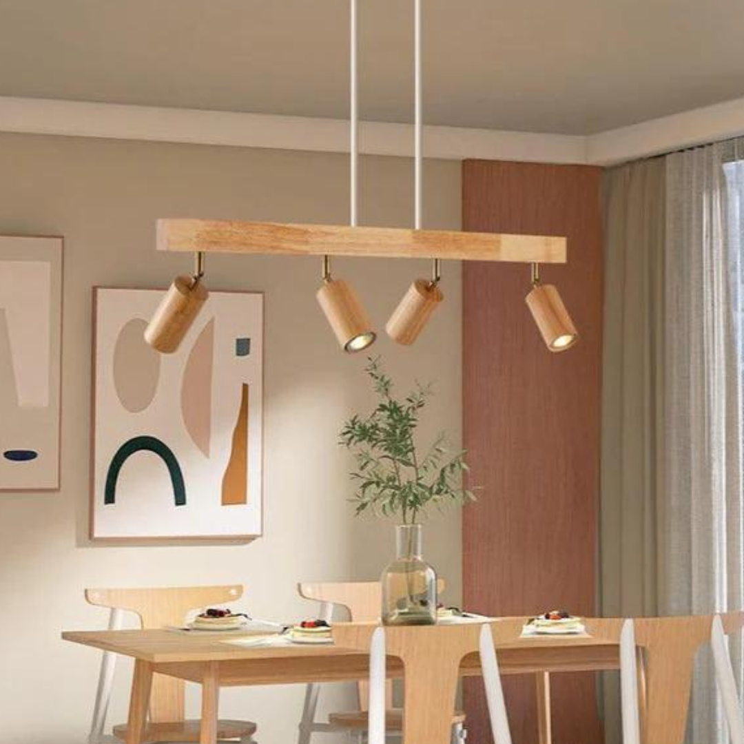 Adjustable Wooden Ceiling Spotlight - EcoLux-White Oak-1-Warm Wit-Nora Luxe