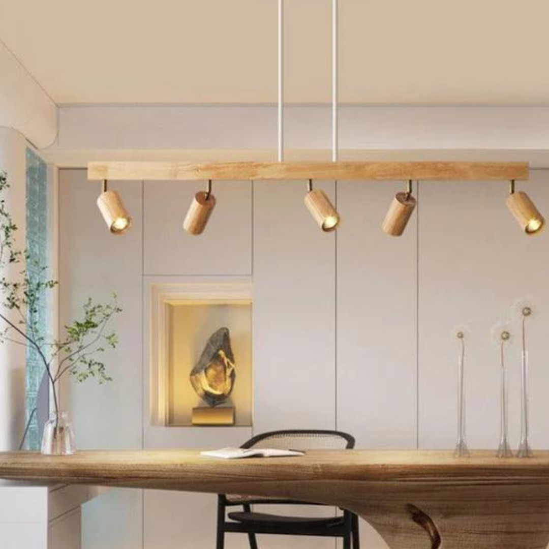 Adjustable Wooden Ceiling Spotlight - EcoLux-White Oak-1-Warm Wit-Nora Luxe