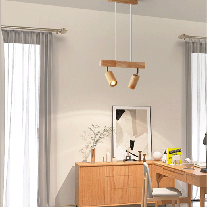 Adjustable Wooden Ceiling Spotlight - EcoLux-White Oak-1-Warm Wit-Nora Luxe