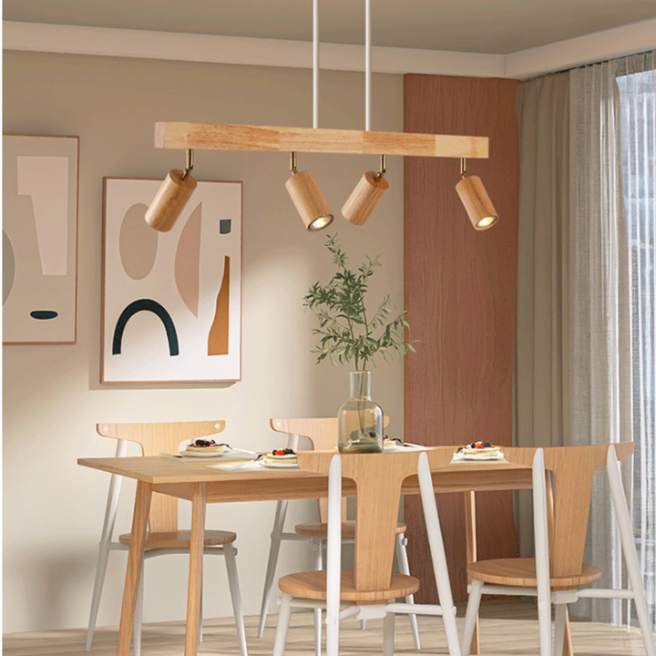 Adjustable Wooden Ceiling Spotlight - EcoLux-White Oak-1-Warm Wit-Nora Luxe