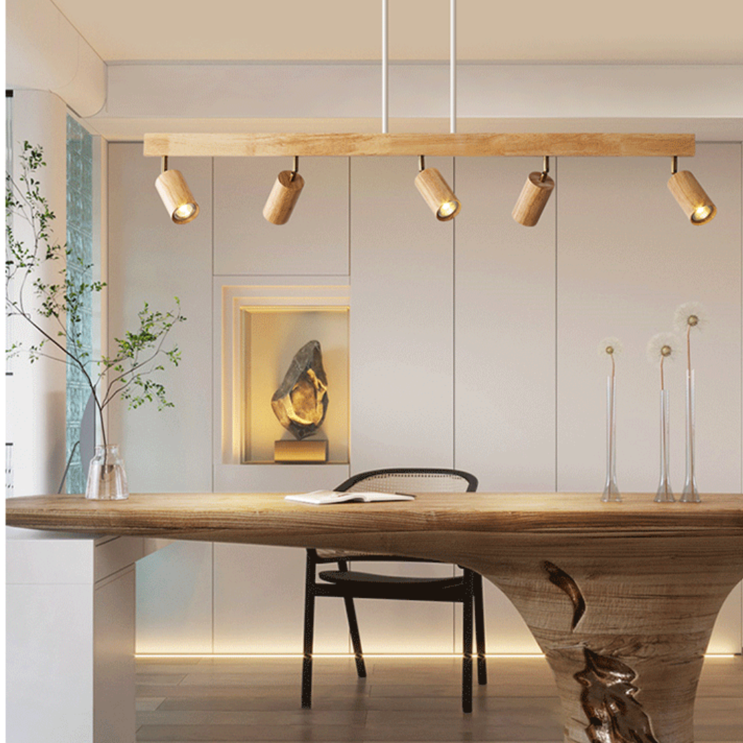 Adjustable Wooden Ceiling Spotlight - EcoLux-White Oak-1-Warm Wit-Nora Luxe