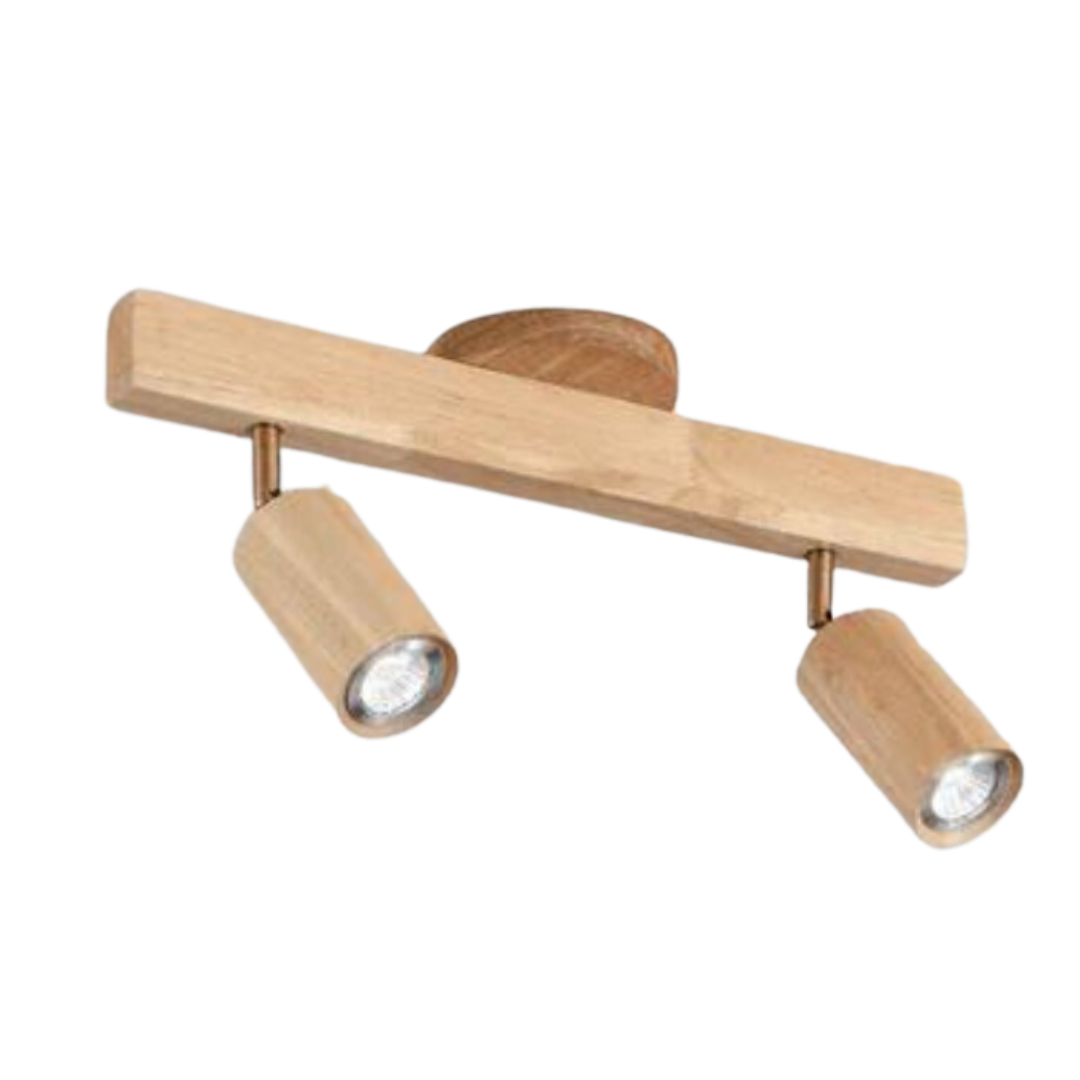 Adjustable Wooden Ceiling Spotlight - EcoLux-White Oak-2-Warm Wit-Nora Luxe