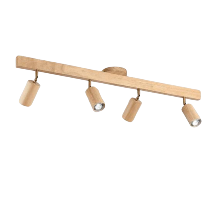 Adjustable Wooden Ceiling Spotlight - EcoLux-White Oak-4-Warm Wit-Nora Luxe