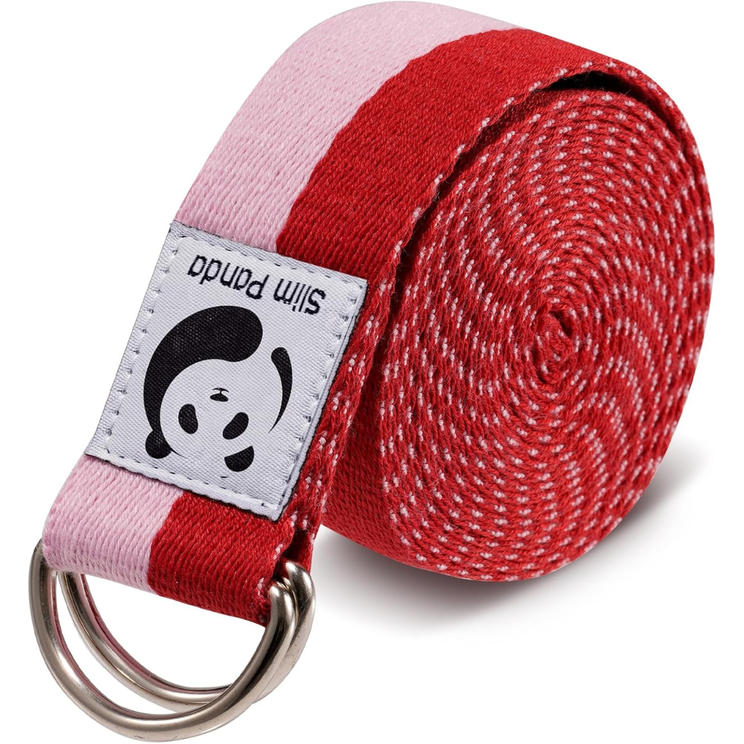 Adjustable Yoga Strap for Stretching-Red-70.87 in-Nora Luxe