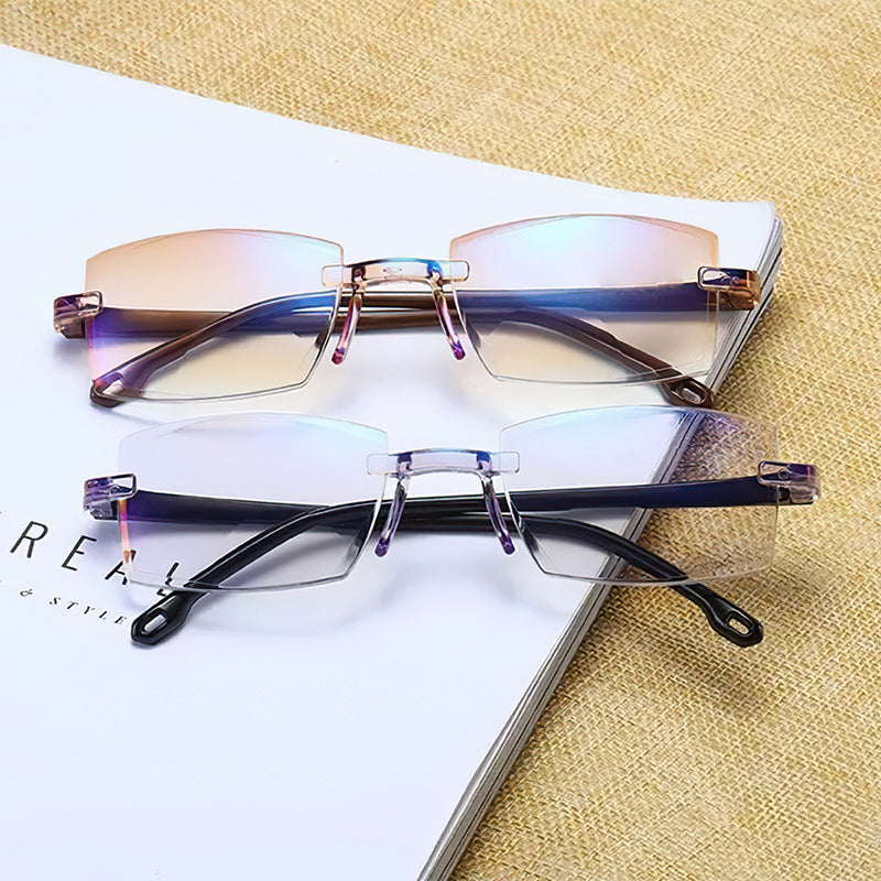Advanced Anti-Blue Light Multifocal Reading Glasses - SapphireView-Gold-'+1.00/ 40-45 YEARS'-Nora Luxe