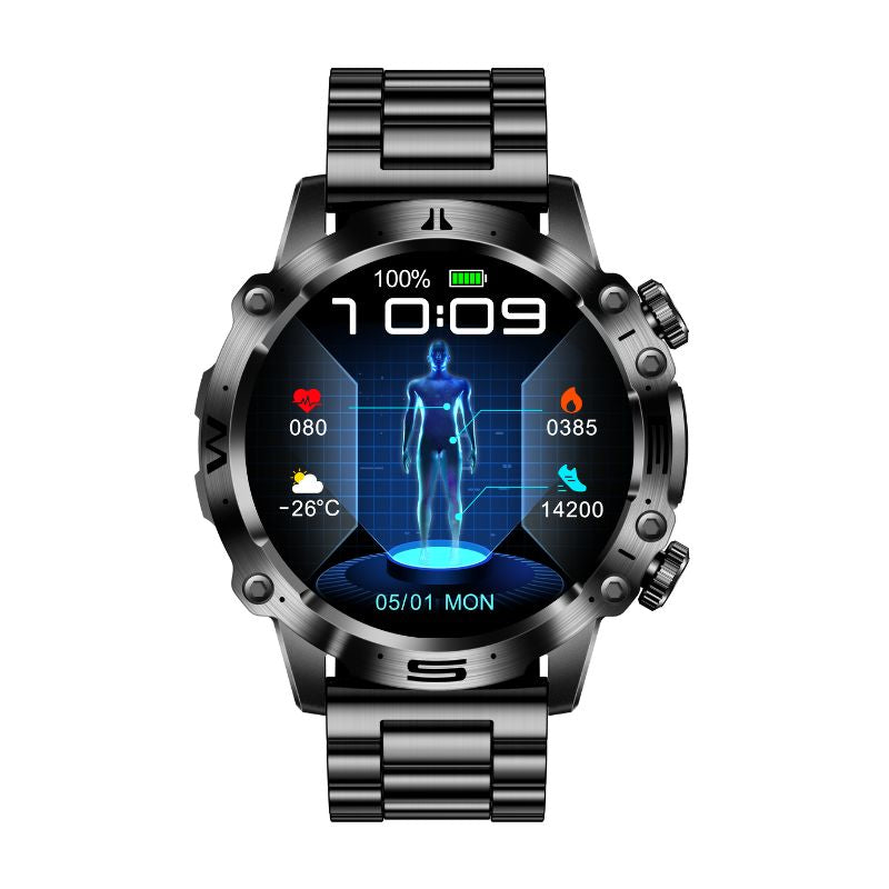 Advanced Health and Sports Smartwatch - VitalTrack-Black-Nora Luxe
