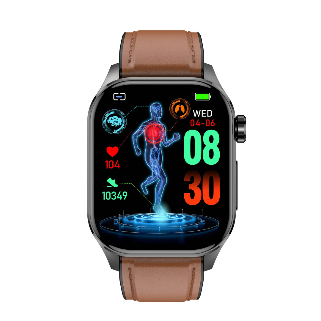 Advanced Health & Fitness Smartwatch - VitaSense-Brown-Nora Luxe