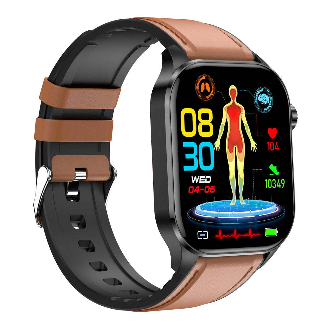 Advanced Health & Fitness Smartwatch - VitaSense-Brown-Nora Luxe
