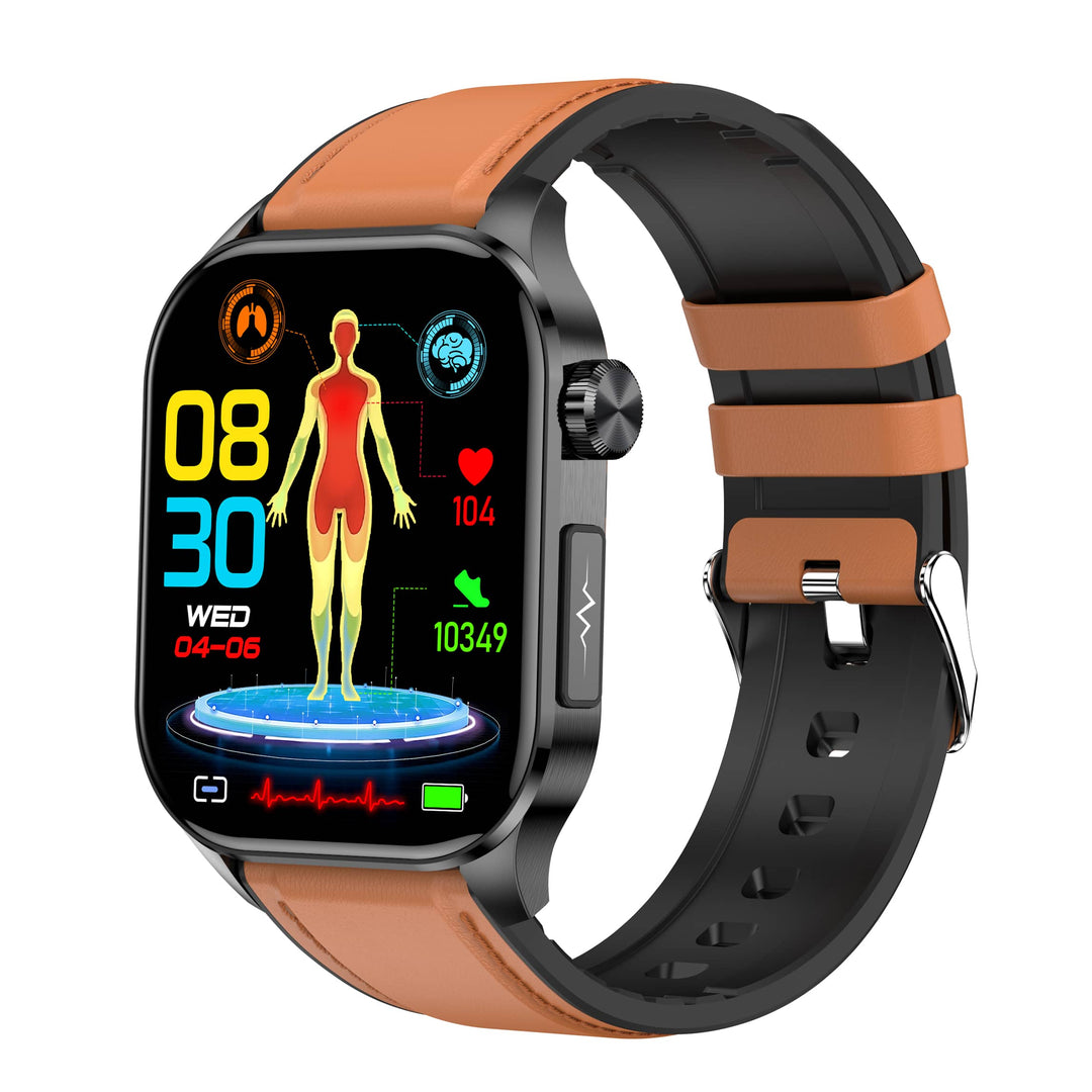 Advanced Health & Fitness Smartwatch - VitaSense-Brown-Nora Luxe