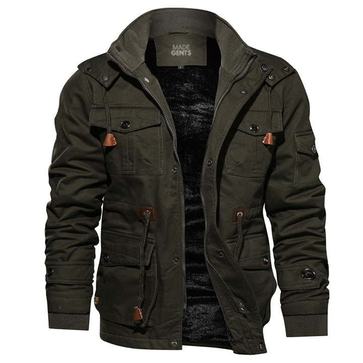 Adventure Cotton Jacket - TrekGuard-Dark Green-S-Nora Luxe