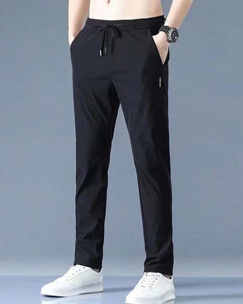 AeroFlex Trousers: Super Fast Drying, Stretch Comfort-Black-M-Nora Luxe