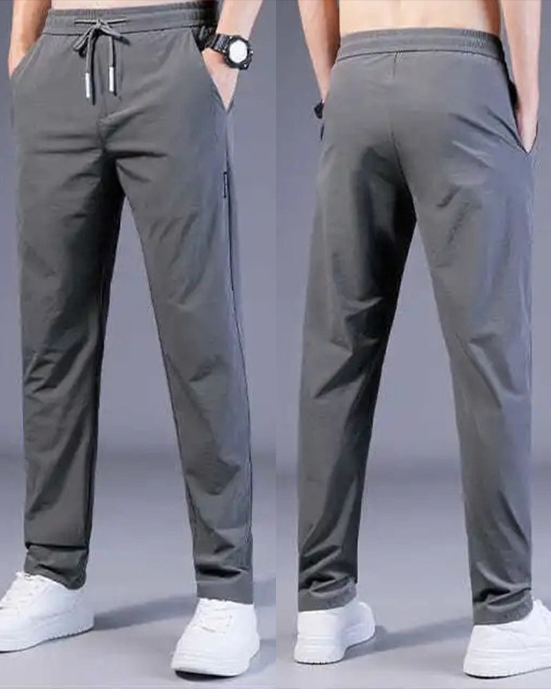 AeroFlex Trousers: Super Fast Drying, Stretch Comfort-Dark blue-M-Nora Luxe