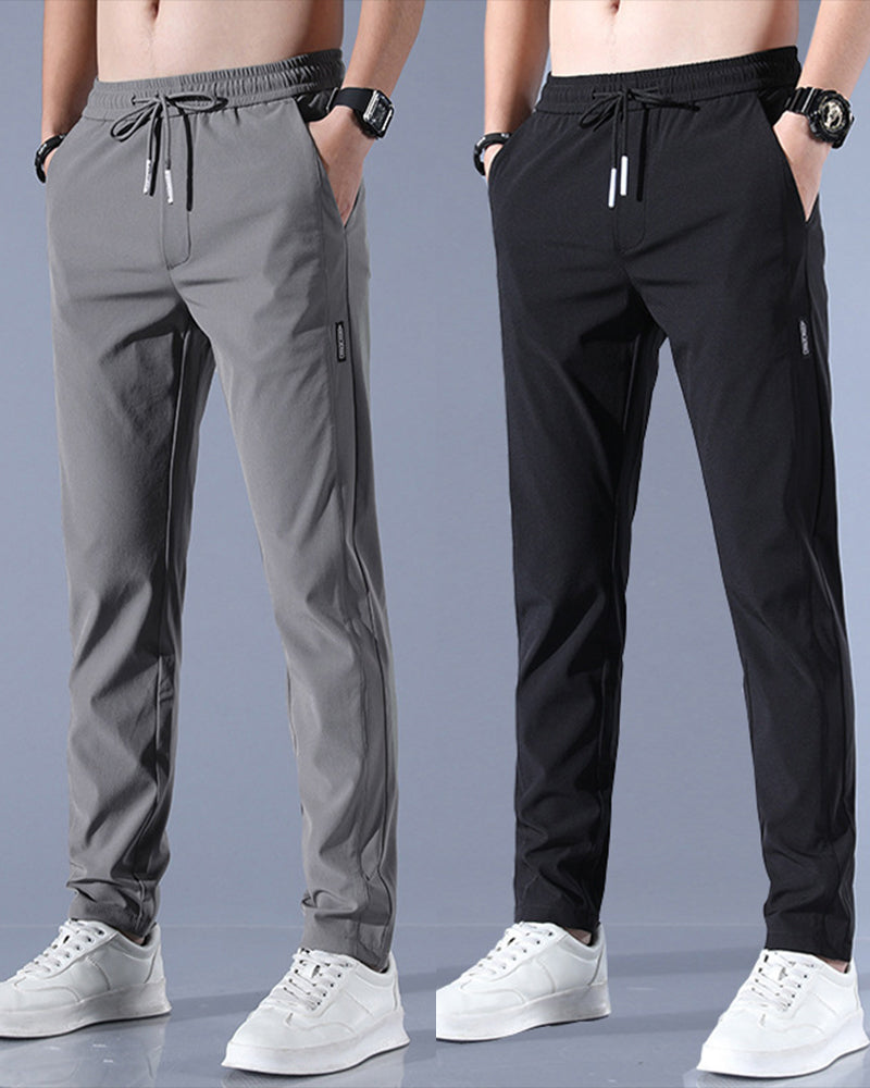 AeroFlex Trousers: Super Fast Drying, Stretch Comfort-Dark blue-M-Nora Luxe