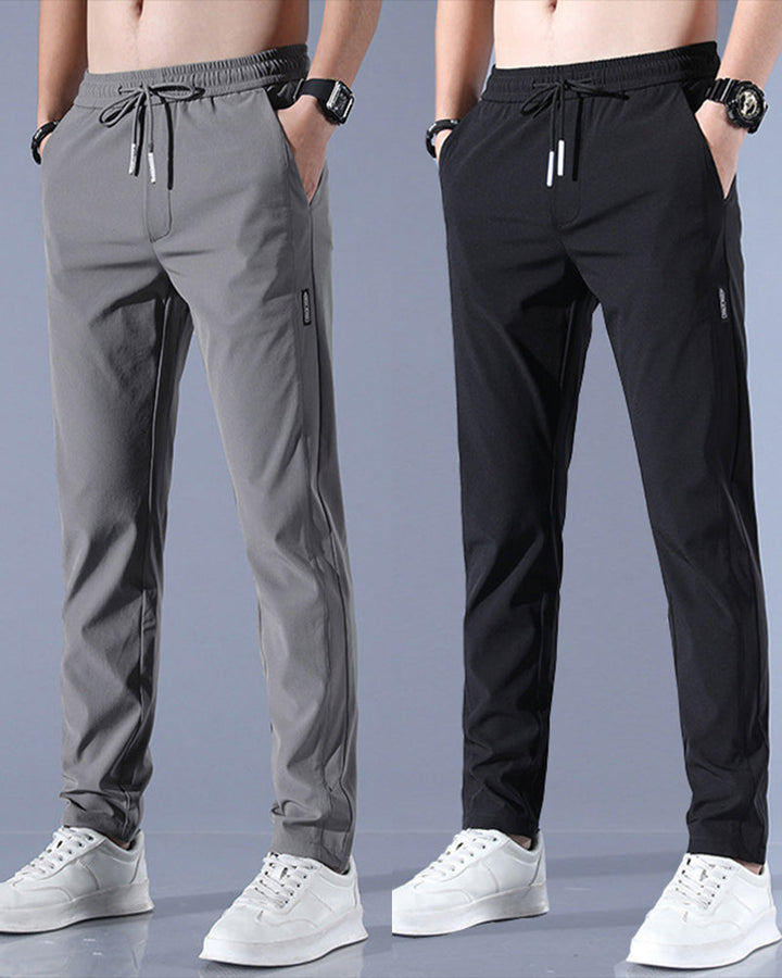 AeroFlex Trousers: Super Fast Drying, Stretch Comfort-Dark blue-M-Nora Luxe