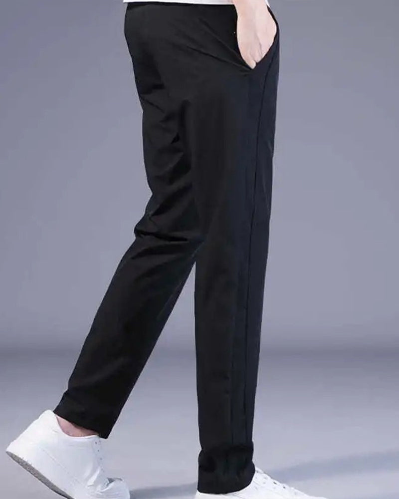 AeroFlex Trousers: Super Fast Drying, Stretch Comfort-Dark blue-M-Nora Luxe