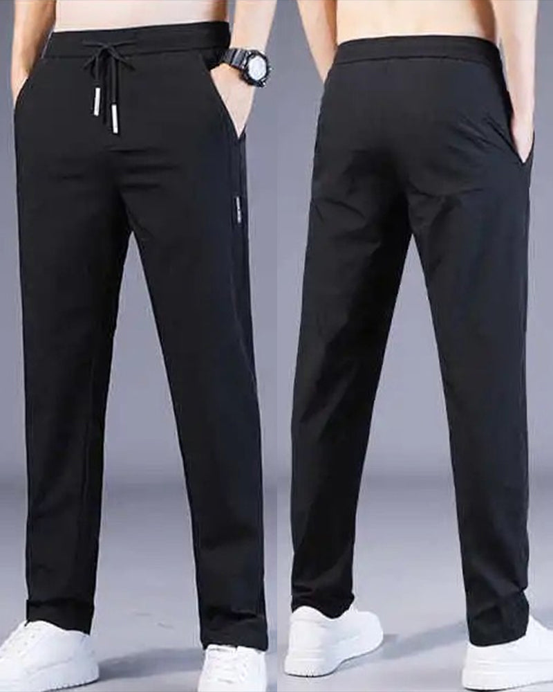 AeroFlex Trousers: Super Fast Drying, Stretch Comfort-Dark blue-M-Nora Luxe