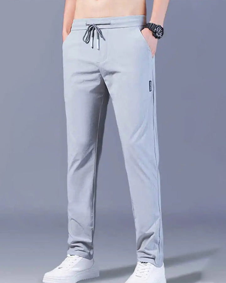 AeroFlex Trousers: Super Fast Drying, Stretch Comfort-Gray-M-Nora Luxe