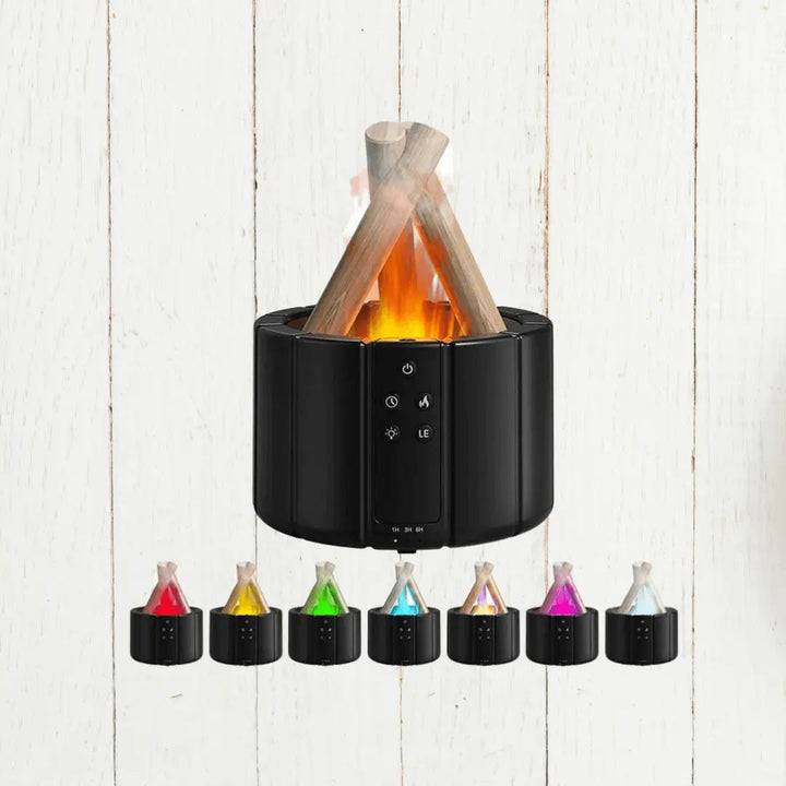 Air Humidifier - FlameMist-Black case with 7 colors-Nora Luxe