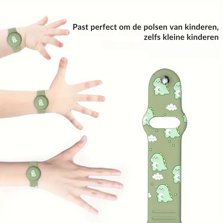 Airtag Armband for Children - DinoTrack-Green-Nora Luxe