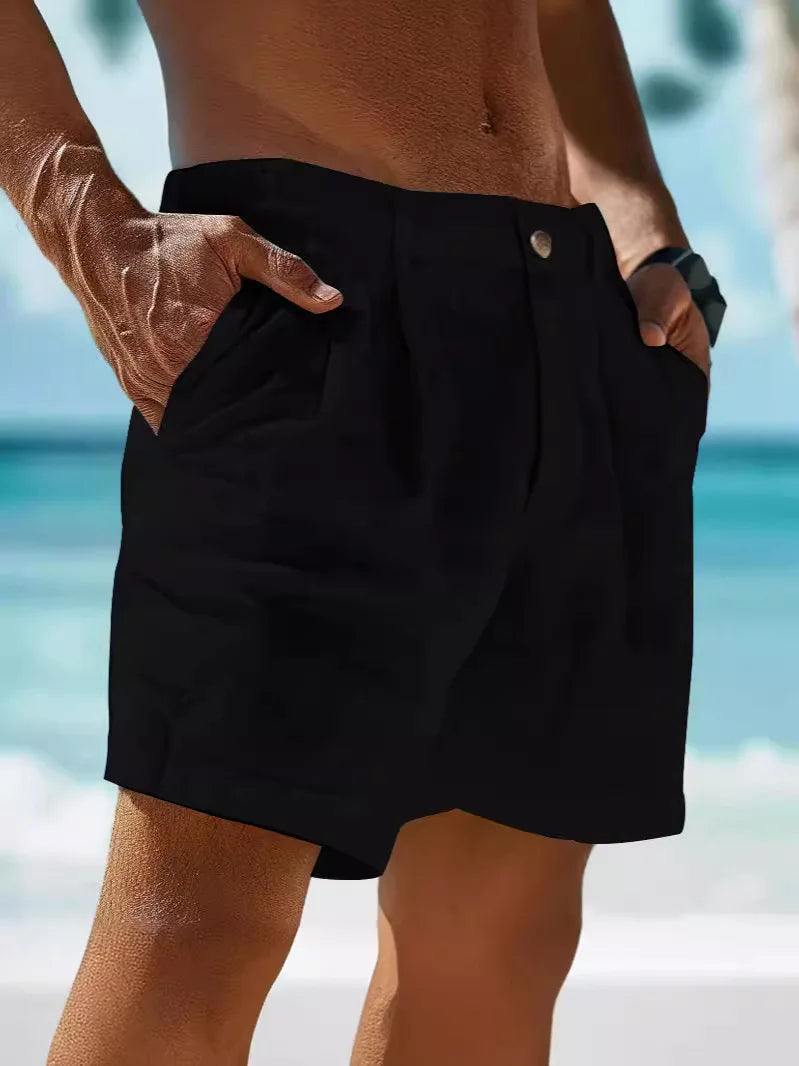 Airy linen summer shorts for men – Jonas-Black-S-Nora Luxe