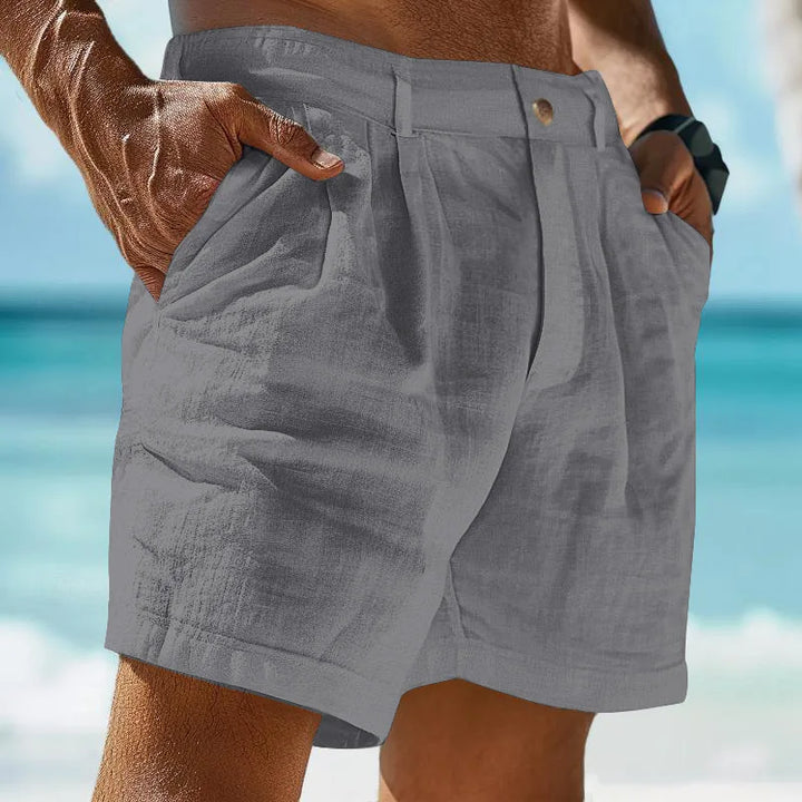 Airy linen summer shorts for men – Jonas-Gray-S-Nora Luxe