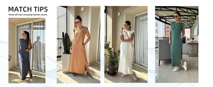 Airy maxi dress with pockets for women – Romy-Black-S-Nora Luxe