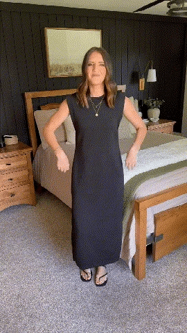 Airy maxi dress with pockets for women – Romy-Black-S-Nora Luxe