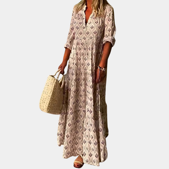 Airy Maxi Summer Dress for Women - Isla-Brown-S-Nora Luxe