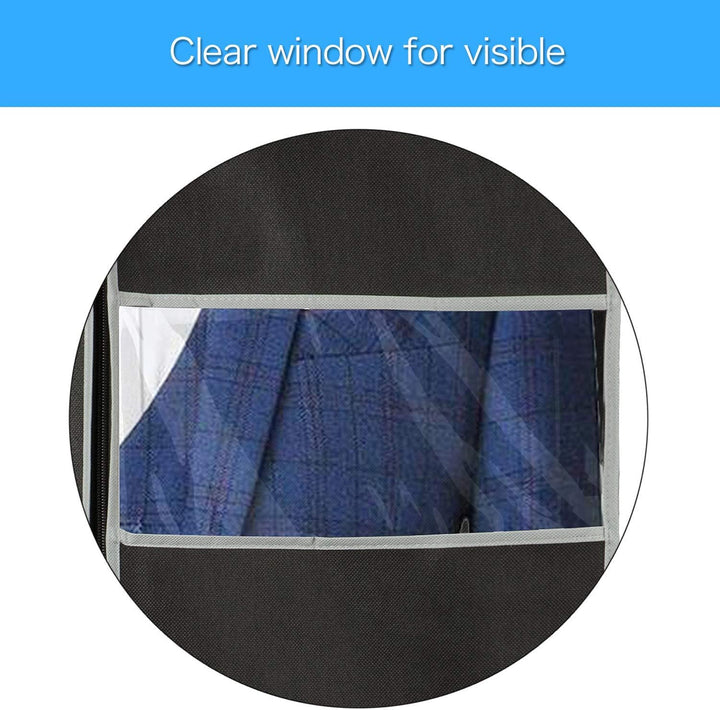Breathable Garment Cover Set – 5-Pack Clothes Storage Sleeves with Window (1+1 FREE)