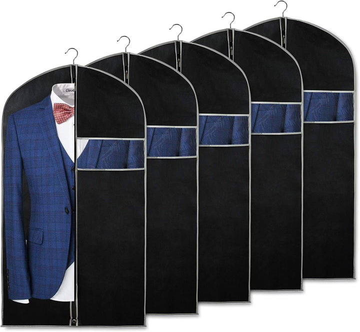 Breathable Garment Cover Set – 5-Pack Clothes Storage Sleeves with Window (1+1 FREE)