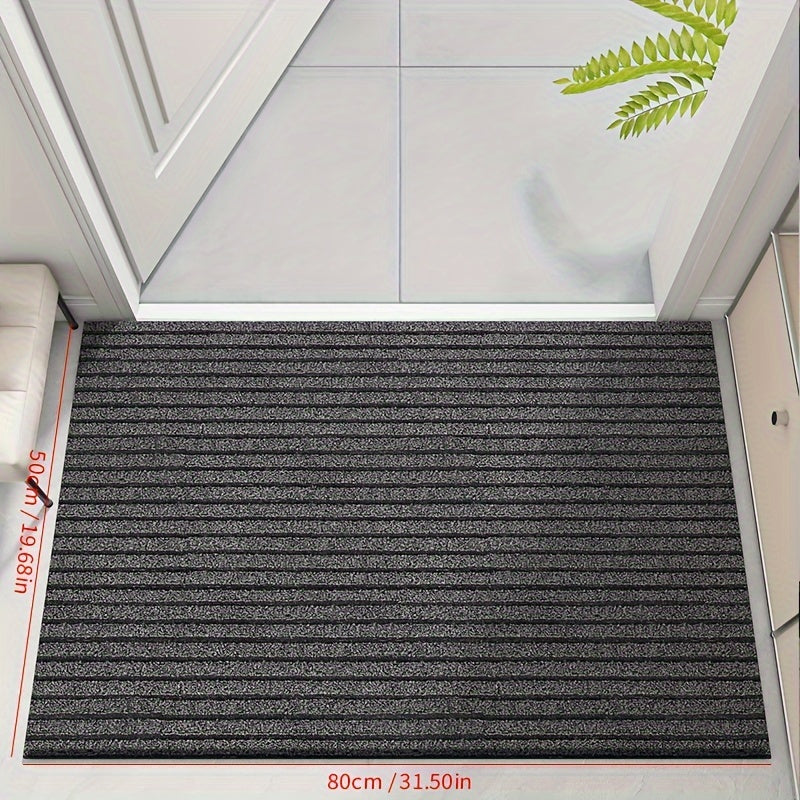 All-Season Door Mat for Indoor and Outdoor - WeatherGuard Pro-Gray-19.69 × 31.50 inches-Nora Luxe