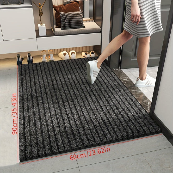 All-Season Door Mat for Indoor and Outdoor - WeatherGuard Pro-Gray-19.69 × 31.50 inches-Nora Luxe