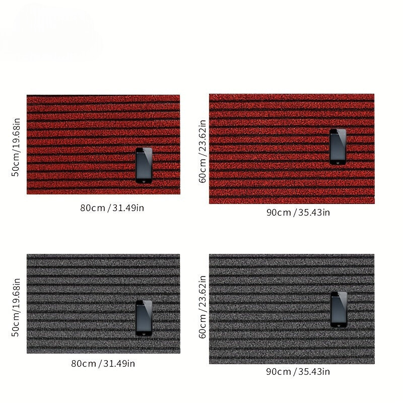 All-Season Door Mat for Indoor and Outdoor - WeatherGuard Pro-Gray-19.69 × 31.50 inches-Nora Luxe