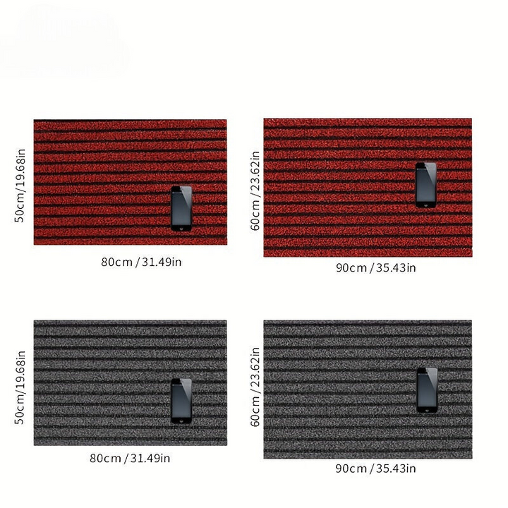 All-Season Door Mat for Indoor and Outdoor - WeatherGuard Pro-Gray-19.69 × 31.50 inches-Nora Luxe