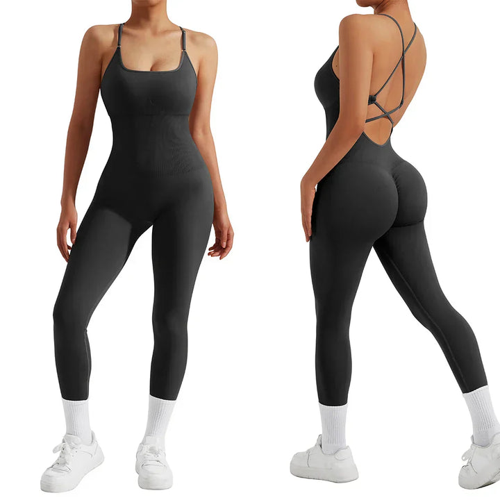 All-Season Women's Fitness Jumpsuit - Nova-Black-M-Nora Luxe